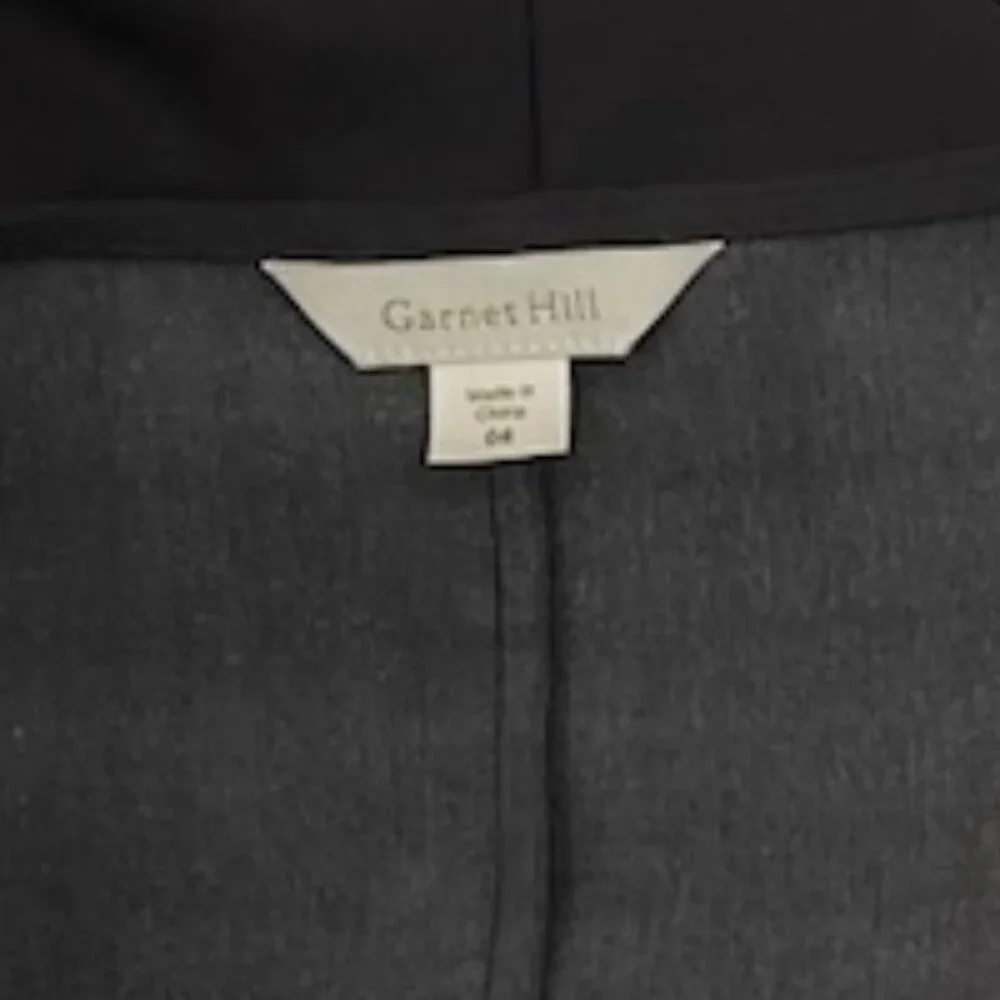 Garnet Hill Oversized Size 4 Black Floral Capped Sleeve Back Tie Silk Dress - Picture 5 of 7